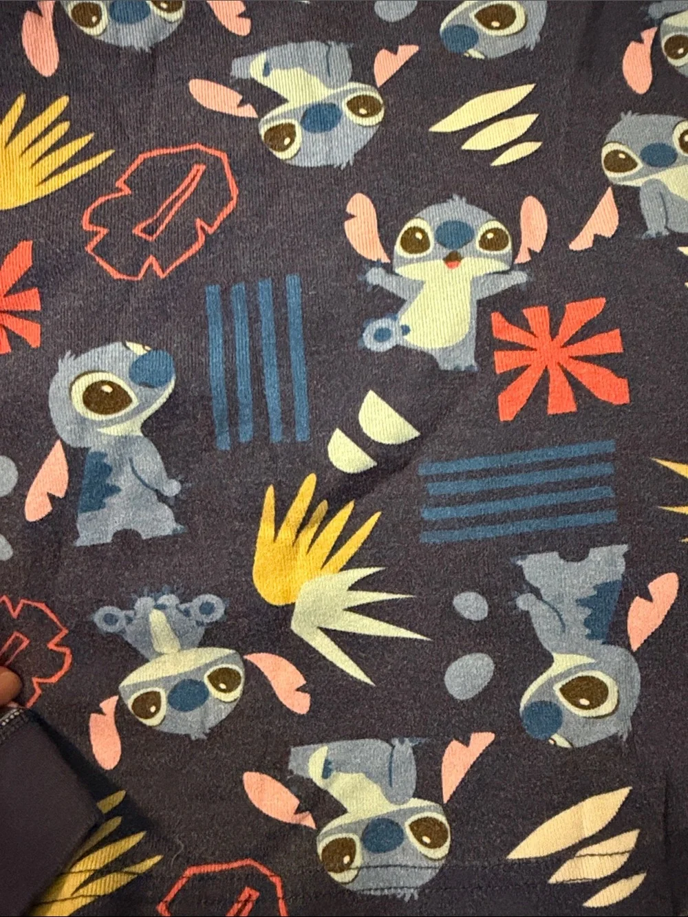 Hanna Andersson /Disney Navy Blue Stitch Print Kids Pajama Set